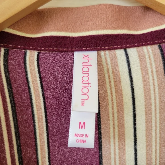 Casual Wraparound Striped Sleeveless Dress Size: M - Picture 3 of 14